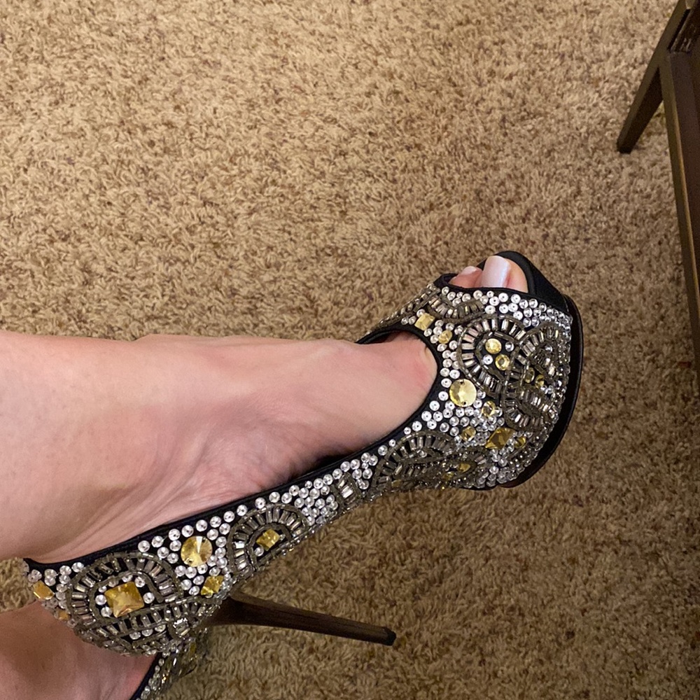 Stunning crystal heels.